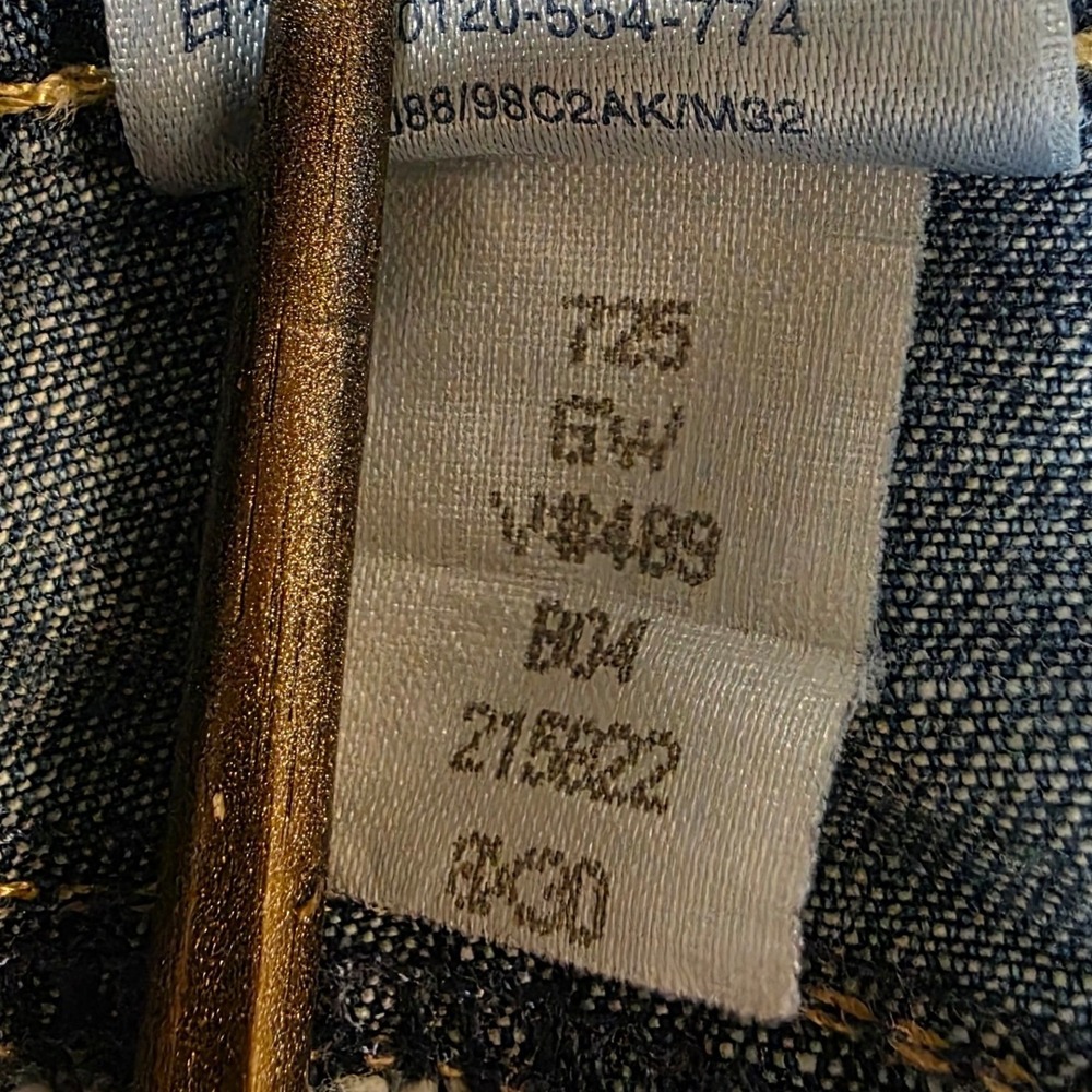 Lands End Straight Leg Jeans Womens 8 Blue Stretch‎ Mid Rise Med Wash, GUC - Picture 6 of 6